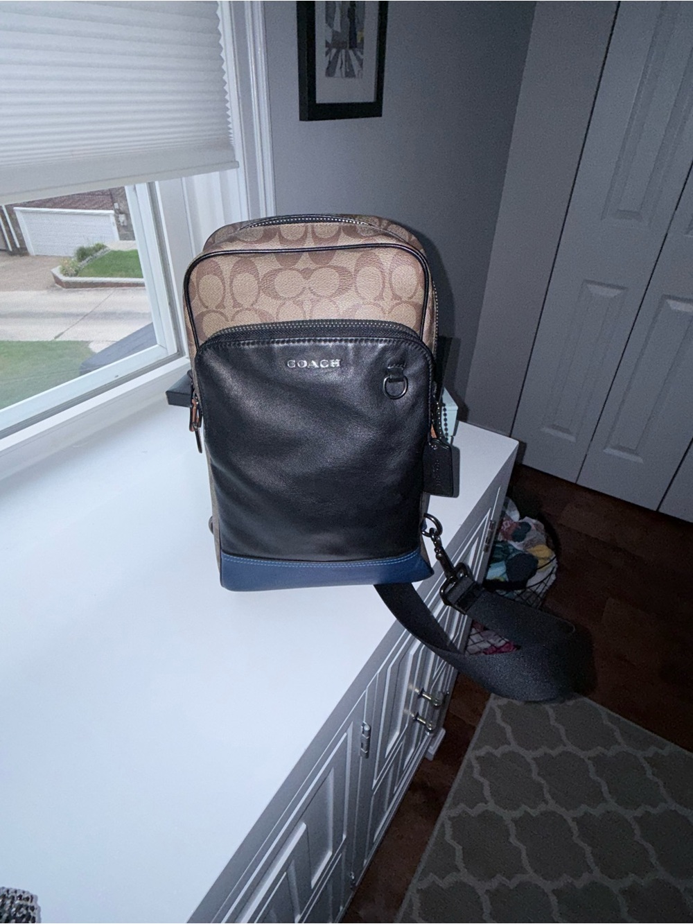 Coach Signature Canvas & Leather Sling Pack